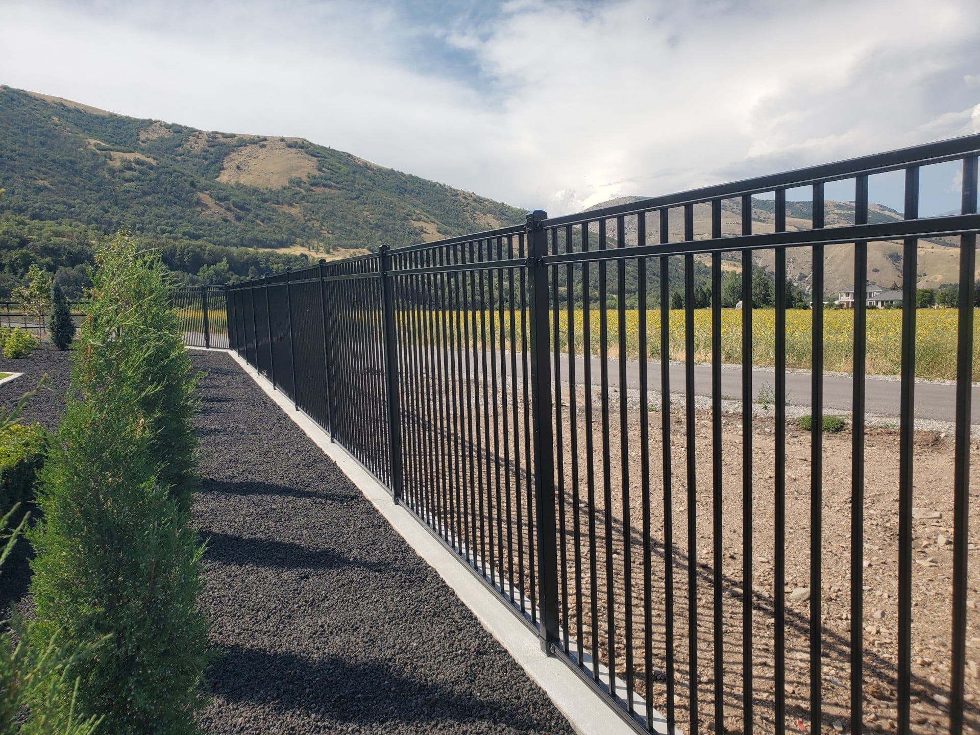 Ornamental iron fence in Cache County, Utah Ornamental iron fence in Cache County, Utah