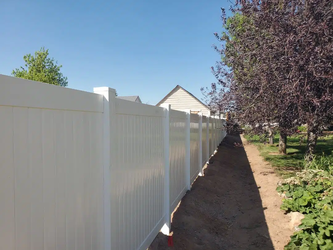 Residential privacy fence around a Northern Utah home Residential privacy fence around a Northern Utah home